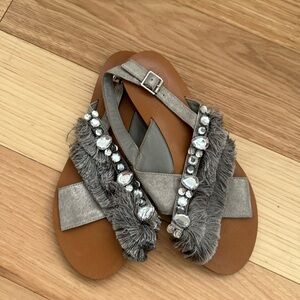 Vince Camuto Ampella silver sandals, size 8.5